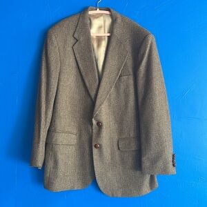 Woolrich Men’s blazer tweed vintage Classic Houndstooth sports coat brown 42R